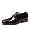 LAORENTOU Mens shoes trend patent leather dress shoes comfortable British business leather shoes 22625 brown 4