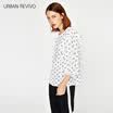 UR Women Print Strap Sleeve Round Sleeve Casual Shirt Blouse WE17S2CE2000 White S