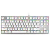 Rapo V500RGB Ice Edition 87 Key Symphony Backlit Game Mechanical Keyboard Backlit Keyboard Game Keyboard Computer Keyboard Notebook Keyboard White Red Axes