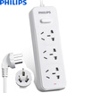 Philips PHILIPS the new national standard three 18 m socket child protection door control switch plug inserted line board wiring board drag board SPS3321A 93