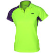 Li Ning LI-NING Badminton Top Sports Short-sleeved Lapel Sportswear AAYJ158-1 Female Fluorescent Green S