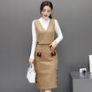 One morning morning 2017 autumn dress suit skirt new short skirt long skirt long sleeve sweater women set three sets of S73R0057NA18L camel L