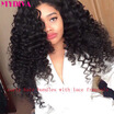 Indian Kinky Curly Ear to Ear Lace Frontal Closure With 3 Bundles Indian Virgin Hair Weave With 13x4 Lace Frontal