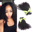 Mink 100 Human Brazilian Kinky Curly Hair 3Pcs Virgin Hair Brazilian Curly Weave Human Hair Extensions Cheap Bundles Of Weave