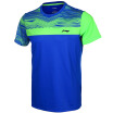 Li Ning LI-NING 17 new badminton shirt short sleeve round neck sports T-shirt AAYM077-3 male crystal blue 3XL