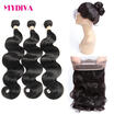 360 Lace Frontal With Bundle 3pcs Peruvian Body Wave Bundles With Frontal Pre Plucked 360 Lace Frontal Closure With Bundles