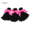 Silkswan Malaysian Bouncy Curly Remy Hair Weave Bundles 100 Human Hair Extensions 8-28inch Natural Color Free Shipping