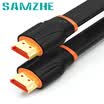 Shanze SAMZHE HDMI14 version 2K 4K digital high-definition line orange black 8 meters ultra-thin flat line computer TV set-top box projector connection soft line SM-CB80