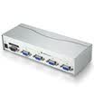 Wins shengwei VS-2504 VGA splitter 4 port with original line vga one quarter split screen high-definition video into a four computer TV crossover