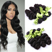 9A Peruvian Virgin Hair 100 Human Hair Products Peruvian Loose Wave 4 Bundles Deals Peruvian Loose Weave Human Hair Extensions