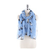 2017 New Fashion Summer Beach Scarves Cartoon Pandas Women Silk Scarf Blue Green Black Violet Cute Cappa Sun Block Voile Shawl