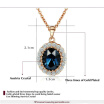 Yoursfs® 18K Rose Gold Plated Simulated Sapphire Angel Eye Necklace Use Austrian Crystal Fashion Jewelry