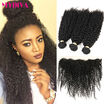 Brazilian 3 Bundles With Lace Frontal 13x4 Kinky Curly Lace Frontal Closure With Bundles 8a Brazilian Kinky Curly With Closure