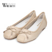 Woman Single shoes ladys footwear flattie leather shoes asakuchi single shoes