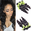 Brazilian Loose Deep Wave Virgin Hair 4 Bundles Brazilian Virgin Hair Loose Curly 8A Grade Virgin Unprocessed Human Hair Bundles