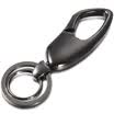 Zobo Car Keychain Simple Parent Ring Double Keyring Keyring ZB-908 Silver Car Ornament Gift Birthday Gift