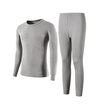 Playboy Qiuyi Qiuku Mens Thin Cotton Thermal Underwear Set Round Collar Foundation Bottom Lingerie Cotton Sweater Navy XXL