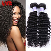 Peruvian Hair Deep Wave Human Virgin Hair 3 Bundles Hair Extensions Free Shipping