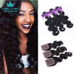 Brazilian Virgin Hair 3 Bundles with Closure Unprocessed 100 Human Hair Bundles with Lace Closure Brazilian Body Wave