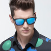 Parim sunglasses male polarized driving mirror male sunglasses driving 12014 black box - gray is white ice blue REVO