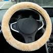 YooCar imitation wool plush steering wheel cover Winter car handle thick black warmth