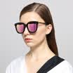 Subtropical MICROHOT sunglasses color film sunglasses female tide big frame face-lift sunglasses A358 black box powder purple cake c2