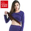 Bejirog thermal underwear men&women thick cotton suit round neck couple