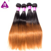 Straight Ombre Peruvian Human Hair 4 Bundles 10-26inches 1b 30 Two Tone Blonde Weave Bundles Remy Human Hair Extensions Thick Weft