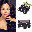 Mink Indian Virgin Hair With Closure 3 Bundles Cheap Indian Human Hair Weave Bundles Indian Body Wave With Lace Frontal Closure