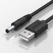 SAMZHE USB to DC charging cable 35 135mm power supply line support hub HUB small audio mobile power USB amplifier round hole power cord black L-02