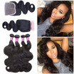 Queen Hair With Closure Indian Body Wave With Closure 3 Bundles With Closure Lace Closure With Bundles Cheap Body Wave Weave