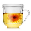 Elegant cup cup Fang Ming cup heat-resistant glass water cup office filter transparent cup 250ml