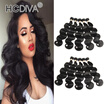 HCDIVA Product Straight Brazilian Hair Weave Bundles 10PCSlot 100 Human Hair Weaving Natural ColorUnprocessed Human Hair Weft