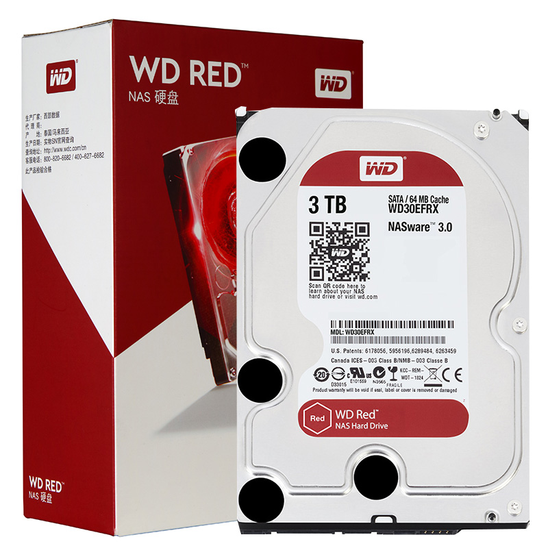 Western Digital WD Red Disk 3TB SATA6Gbs 64M Network Storage NAS Hard Disk WD30EFRX