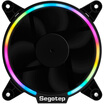 Segotep Photoluminescent RGB Fan Built-in RGB Light Control Chip 12CM Streamer LED Aperture Large 4pin Power Supply Circling Colorful Conversion Chassis Fan