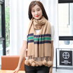 Shanghai stock STORY Of SHANGHAI ladies scarves autumn&winter warm thick shawl army green