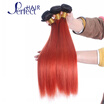 Unprocessed Ombre Hair Extensions 1BOrange Brazilian Straight Virgin Hair 8A Grade 3 Bundles Brailian Hair Weaves
