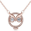 Cubic Zirconia Fashion Jewelry Owl Necklace Pendant For Women High Quality Friendship Party Gift 26131
