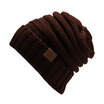 Men Women Winter Knitted Wool Cap Unisex Folds Casual CC labeling Beanies Hat Solid Color Hip-Hop Skullies Beanie Hat Gorros