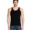 Playboy Mens Vest Mens Comfort Lycra Cotton Mens Vest Solid Color Casual Sports Wild Undershirts Vest Mens Black L