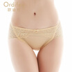 Ou Difen womens underwear sexy lace mid-waist hip briefs underwear comfortable XP6206 crystal skin L
