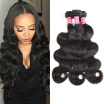 Fine Plus Body Wave 3 Bundles Brazilian Unprocessed Virgn Human Weave Mixed Length Natural Color Can be Dyed&Bleached