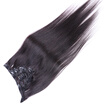Brazilian 1B straight clip in hair 7A unprocessed human clip in hair extensions 7pcsset100g