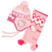 HELLO KITTY Hello Kitty Cushion Two-Piece Women&39s Winter Set Hat Scarf Knitted Woolen Girl Fall Winter Warm SKCM00240 Rose