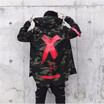 Coat Camo Jacket Red Yellow Headwear Hoody Windbreakers Hip Hop Jackets Coat For Men Women US Size S-XL
