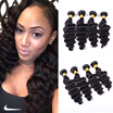 Malaysian loose deep Hair 4Pcs Lot Deep loose Malaysian Hair Weave Bundles 7A Malaysian Virgin Hair Weave Human Hair