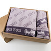 Jin&home Qin Dynasty square towel towel towel gift box three sets of purple JH07-43WFB