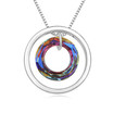 Round Pendant Necklaces Jewelry Crystal High Quality Famous Brand Accessories Anniversary Gift 17504