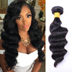 7A Grade Peruvian Virgin Hair Loose Deep 3 Bundles Peruvian Loose Deep Human Hair Weave Bundles Peruvian Virgin Hair Bundle Deals