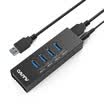 Maiwo MAIWO KH204 All-aluminum USB30 high-speed expansion 4-port hub HUB black